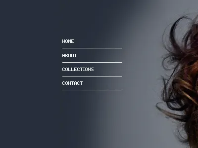Keith Kane Website - Nav button dark hair link minimal nav pixel simple