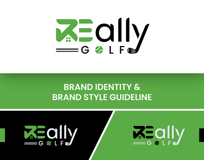 Really golf - Real Estate logo & Brand Identity Design brand solutions branding home logo logo typography logo