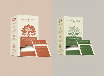 Wagh Bakri Tea Packaging Concept animation branding chai design inspiration flat design inspiration madebyaddy mockups packaging tea theflostudio