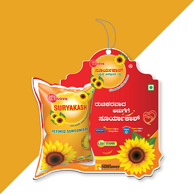 Suryakash Sunflower Oil Danglers branding danglers marketing print suryakash