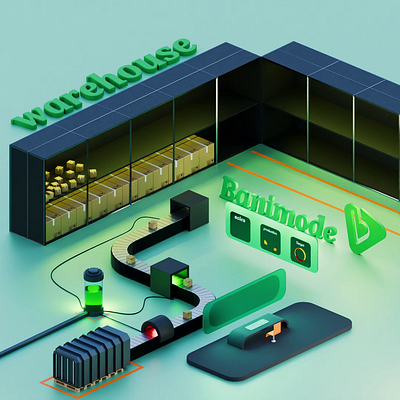 The Warehouse 3d 3dart animation blender cycles isometric motion graphics