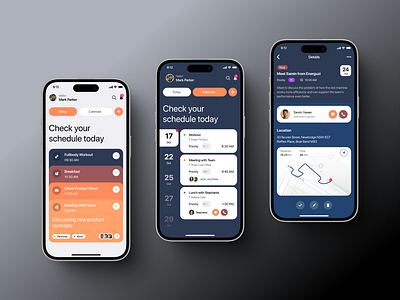 Smart Daily Activity Planner Mobile App activity app daily activity daily activity organizer daily activity planner minimal design mobile app planner product productivity app reminder saas schedule schedule app task task list task planner app to do list ui