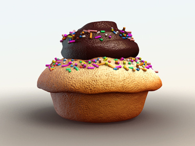 Cupcake maya mental ray