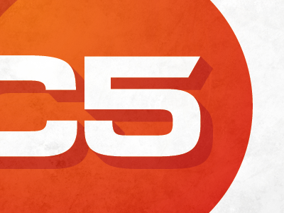 C5 circle logo orange texture