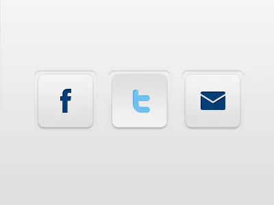 Social Buttons app blue button design grey ipad iphone mobile news ui user interface ux white