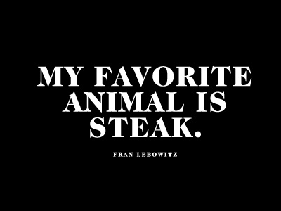 Steak fibel black clean illustration print simplicity steak type