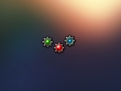 Gears gears gems illustration secret ui