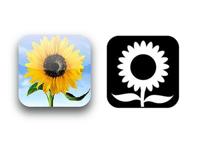 Substitute Photos Icon app store apple black and white iphone