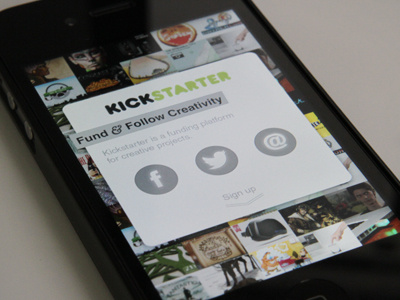 Kickstarter sign in, sign up form form login sign in sign up ui ux