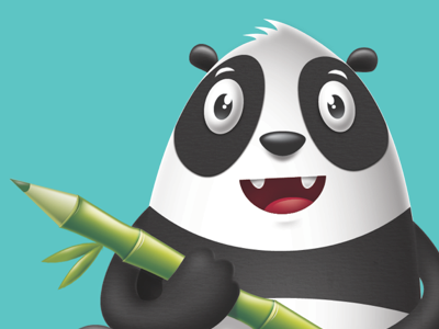 Draw Panda character animal cartoon character cute draw fun illustration panda pencil sketch smile texture