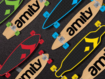 Amity Longboards hard good longboard skate