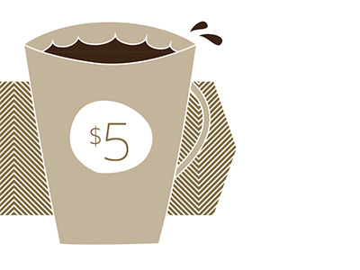 Coffee on us! coffee coupon hot illustration slurp