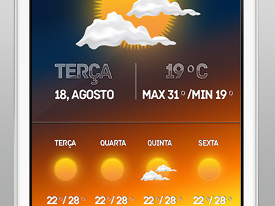 Previsão do Tempo Interface / Weather Forecast Interfa forecast interfa interface previsão tempo weather