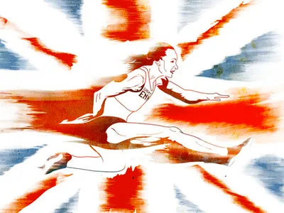 Jessica Ennis 2012 britain design ennis gold illustration jessica olympics union jack