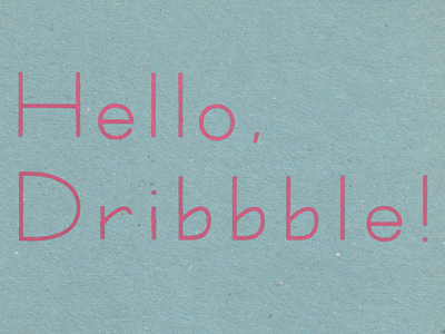 Hello handmade typography