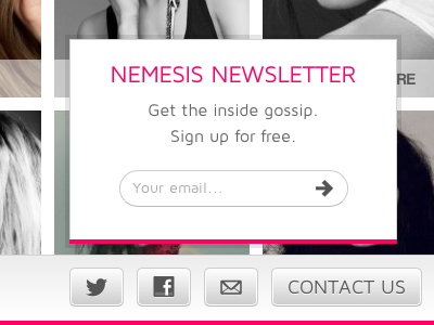 Newsletter Sign-up Form email form input mailchimp mailing list nemesis newsletter sign up ux