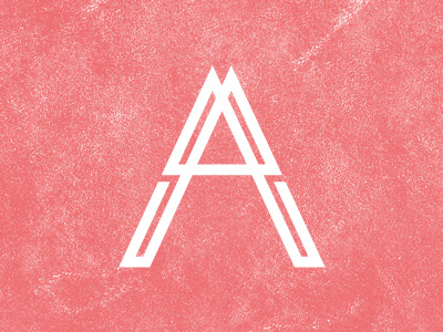 logomark 'A' a logo mark red texture