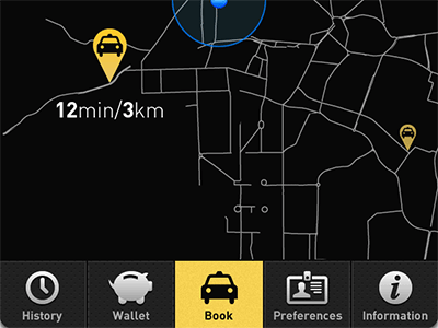 Taxi Booking iOS Application ios maps taxi