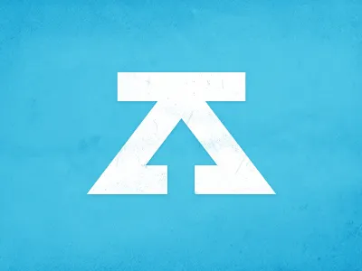 ZDS Personal Mark arrow blue geometry illustrator initials logo mark texture vector white