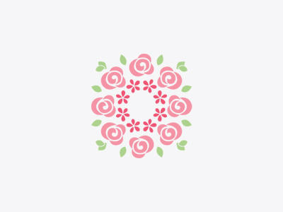 Logo Mark beauty brand branding circle color colorful cosmetics design flower graphic design green icon identity illustration leaf logo logotype mark nature petals pink rose round shape vector