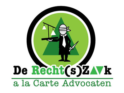 De Recht(s)Zaak Logo illustrator justice logo