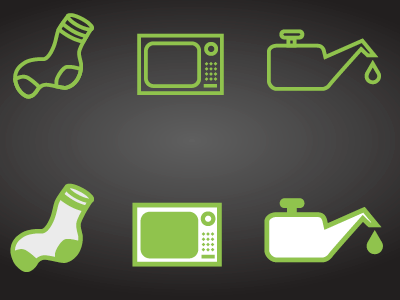 LED Lightbulb Illustrations black electronics green icon illustration insignia mobile vector web white