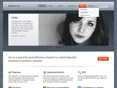 mo — Responsive WordPress Theme button css3 header menu noise orange responsive search slider theme wordpress