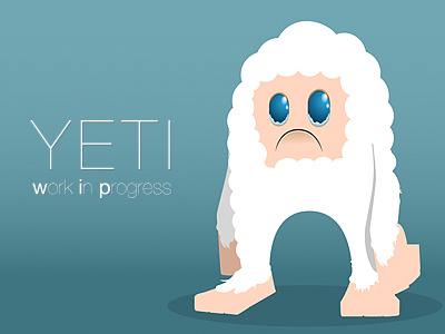 YETI big foot illustration illustrator monster snow vector work in progress yeti