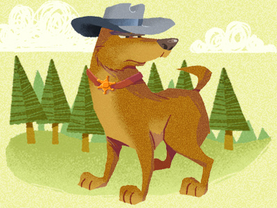 Hank The Cow Dog animal children illustration