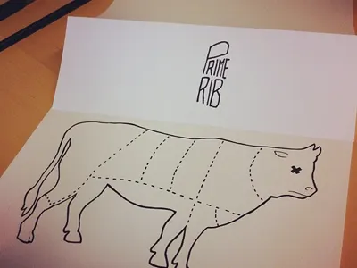 Where's The Beef? hand illustration meat packaging pen