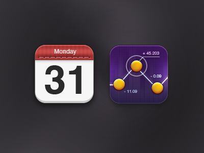 Icons (wip) app calendar design iconmonster iphone monday more stocks upcoming