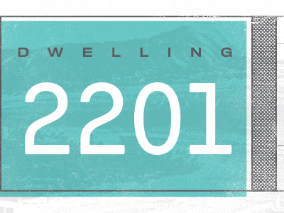 Dwelling No. boxes diamond head hawaii numbers numbers greenback rules titling gothic typography