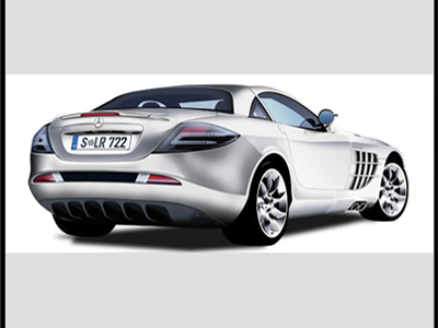 Silver Arrow cars illustration mercedes benz slr