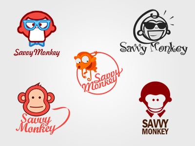 Monkey Logo Concepts chimp design graphic design identity logo logo design monkey