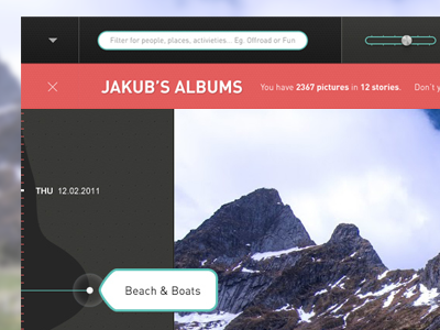 Photo / Detail & Timeline detail photo slider timeline ui