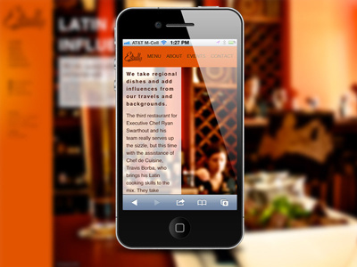 Estrella iPhone iphone photography responsive restaurant ui website