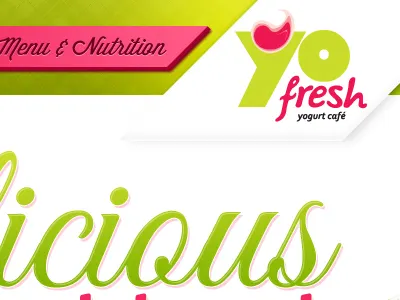 Yogurt Header bright food restaraunt web design yogurt