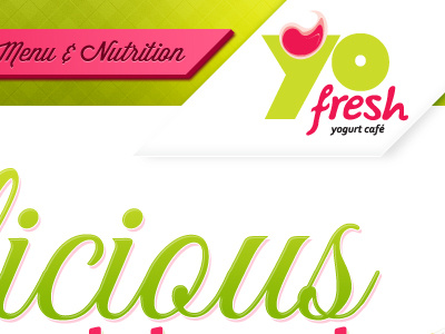 Yogurt Header bright food restaraunt web design yogurt