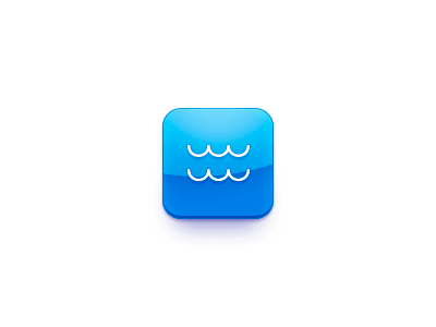 Wata button. app application blue button design icon illustration photoshop software