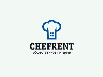 Chefrent agent chef cook food logo realty rent