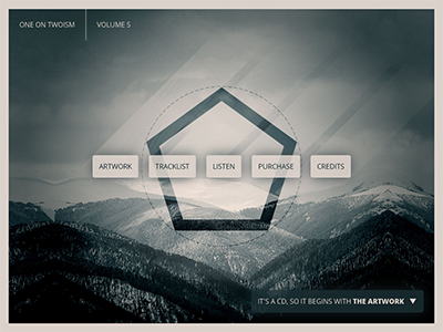 Microsite for CD compilation artwork cd fluid microsite minimal monochrome music website