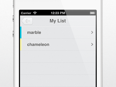 My List (Normal & Selected States) app element generator ios iphone list tableview ui ux