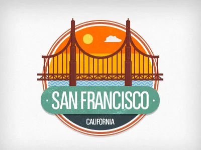 San Francisco california golden gate logo san francisco
