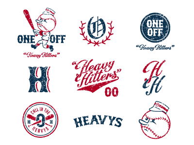 Heavy Hitters baseball baseball man heavy hitters mascot oneoff