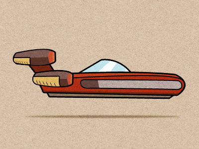 Landspeeder illustration star wars vehicle