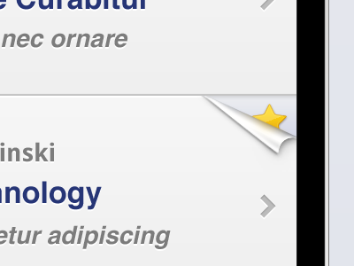 Favorited@2x curl favorites iphone page turn peel retina star table