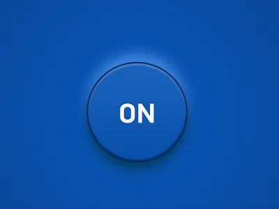 "On" button button circle on ui