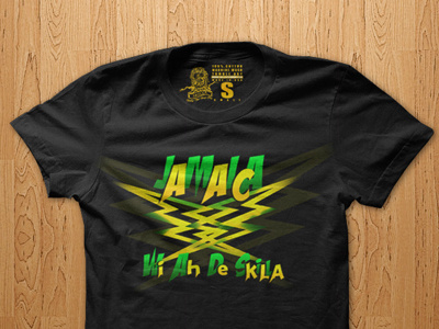 "Wi Ah De SKILLA" t-shirt design bolt darold pinnock design ja jamaica jamaican skilla