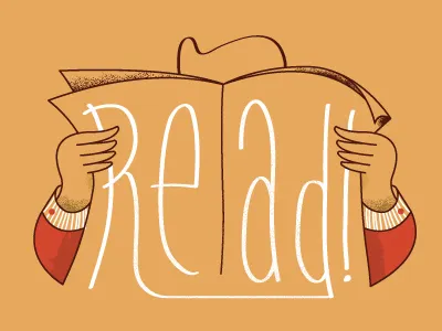 Read illustration newspaper yellow