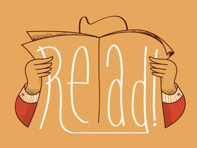 Read illustration newspaper yellow